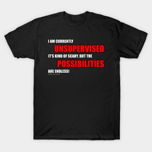I'm Currently Unsupervised Funny Inspirational Novelty Gift T-Shirt